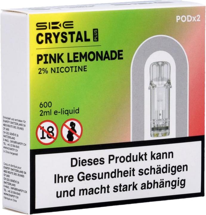 Immagine prodotto SKE Crystal Plus Pink Lemonade - Ricarica E-pod - 2 pezzi. à 2 ml (Limone)