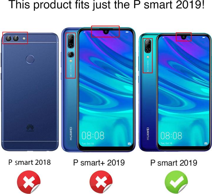 Actual product image Nalia Protective glass (2 Piece, Huawei P Smart (2019))