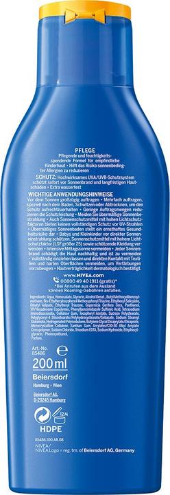 Produktbild NIVEA Sun Kids Schutz & Pflege Sonnenmilch LSF 50+ (Sonnenmilch, SPF 50+, 200 ml)