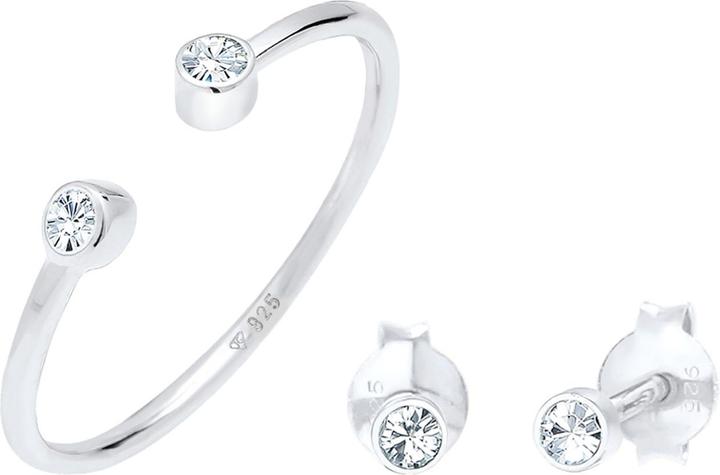 Image du produit Elli Boucles d'oreilles en cristal, bague en cristal, ensemble de bijoux (Argent sterling 925)
