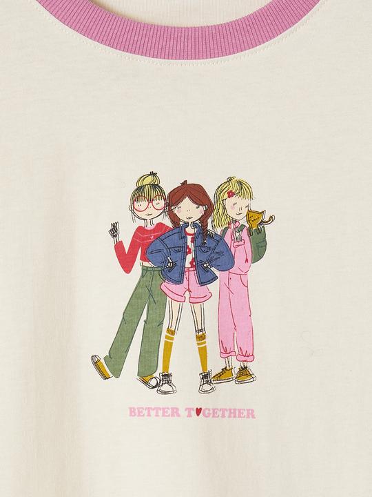 Immagine prodotto Vertbaudet Camicia da bambina con stampa femminile e cotone riciclato (104)