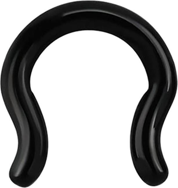 Actual product image Star Piercing Septum ring black (without brass, Surgical steel 316L)