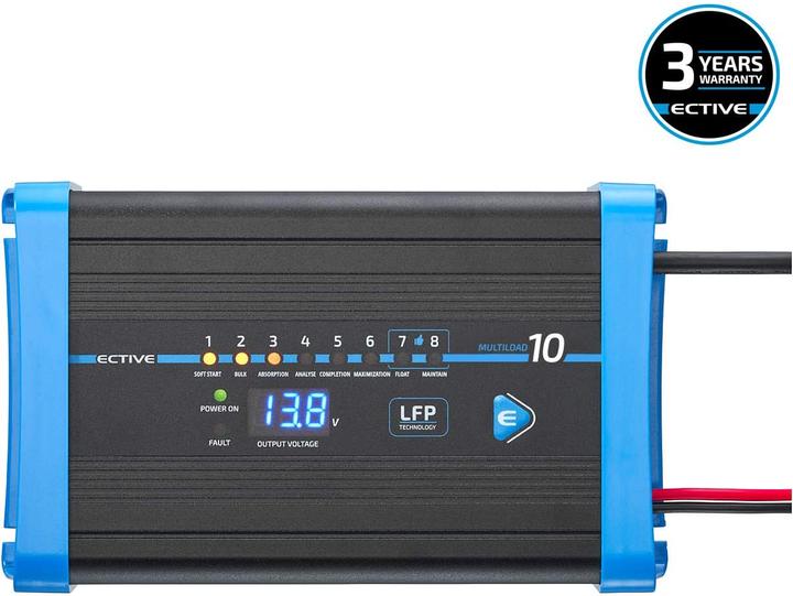 Image du produit Ective 10A 12V Chargeur de batterie au lithium Multiload 10 LFP 8 étapes pour batteries LiFePO4 (12V, 40 A)