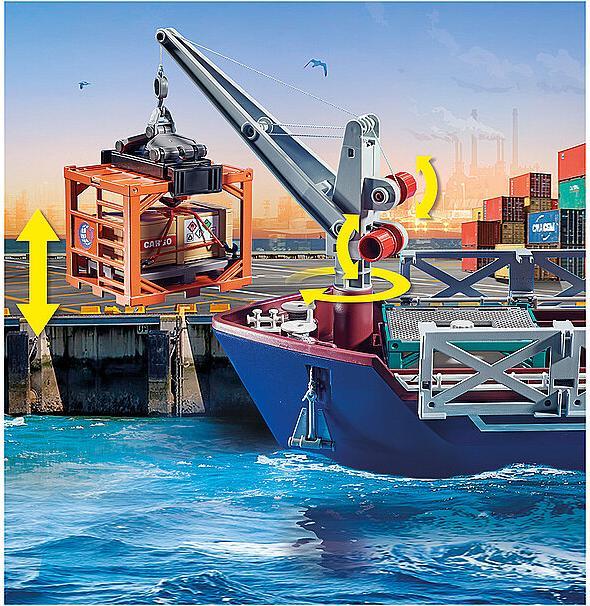 Image du produit Playmobil Grand porte-conteneurs avec bateau douanier (70769, Playmobil City Action)