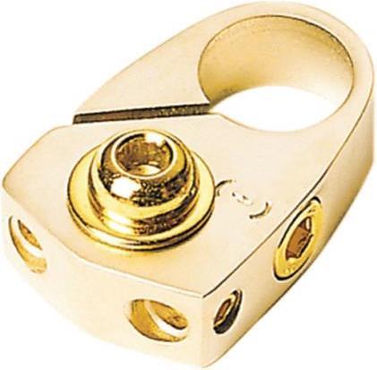 Produktbild Goldline Batterieklemme Minuspol gold mit Batterieschutz 2 x 10 mm