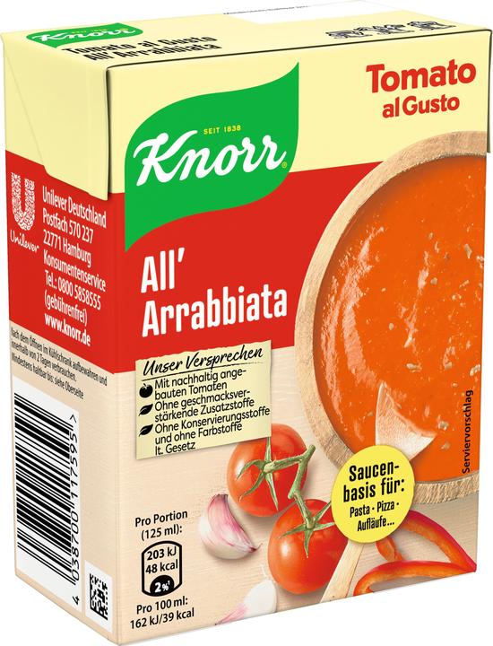 Knorr Pomodoro al Gusto All' Arrabbiata (370 g)