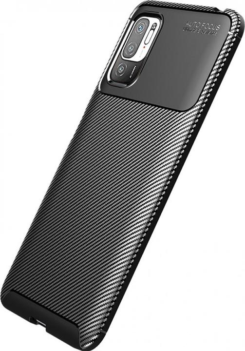 Actual product image Screenguard Xiaomi Redmi Note 10 5G Hull Carbon Design TPU Case (Xiaomi Redmi Note 10 5G)