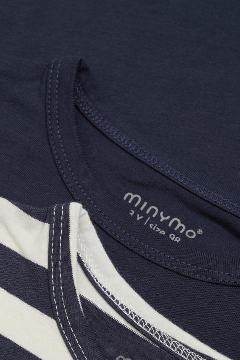 Produktbild Minymo Kid's Basic 34 -T-shirt L/S (2-pack) (110)