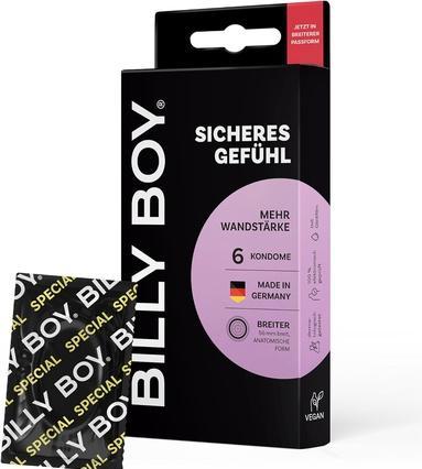 Billyboy Billy Boy «Sicheres Gefühl» 6 grosse, anatomische Power-Kondome für starken Sex (6 Stk.)