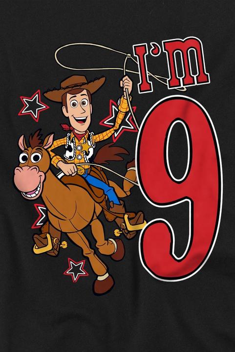 Immagine prodotto Toy Story I'm 9 Maglietta Compleanno Legno Bambini (140)