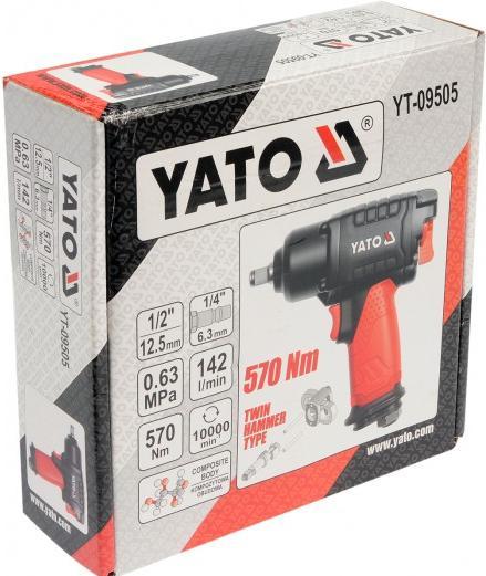 Actual product image Yato Professional Air Impact Wrench 570 nm 1/2" inch (Rechargeable battery operated)