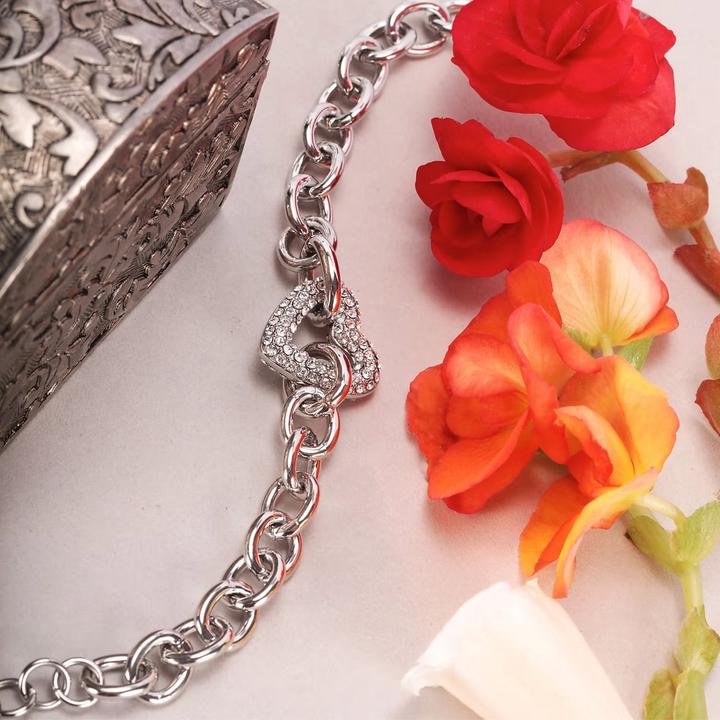 Image du produit Morellato Incontri Br. Rh Alloy+ Heart (20 cm, Acier inoxydable)