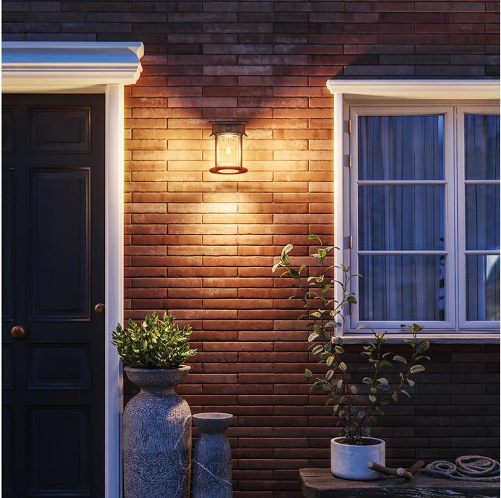 Actual product image Philips Lighting Geri 929004633001 Solar-Aussenwandleuchte 3.2 W Warmweiss Schwa (470 lm, IP44)