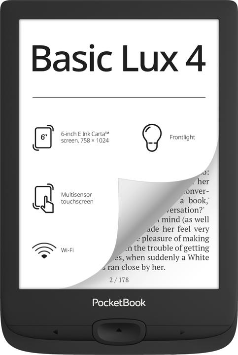 PocketBook Basic Lux 4 (6", 8 Go, Noir)