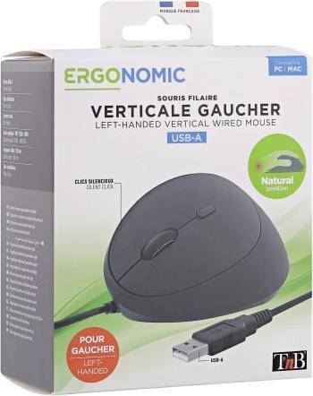Immagine prodotto T'nB Souris filaire fil ergonomique Ergo pour gaucher (Noir) (Cablato)