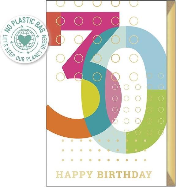 Image du produit Artebene Carte d'anniversaire Happy Birthday 30 de