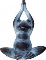 Produktbild IKO Yoga-Frosch grau h=42,5cm b=33,5cm
