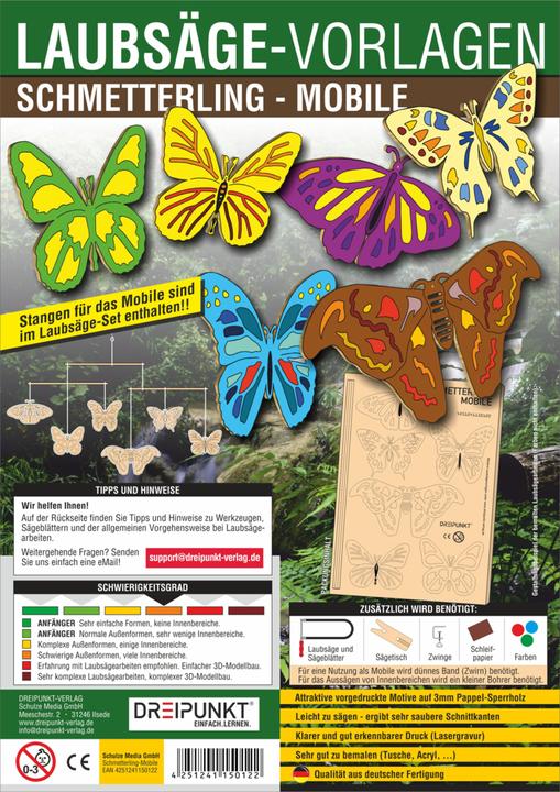 Produktbild Laubsäge-Vorlagen Schmetterling - Mobil