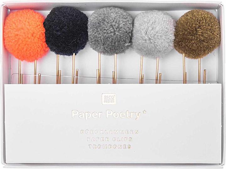 Produktbild Rico Design Büroklammer Pompon 5 Stück (5 x)