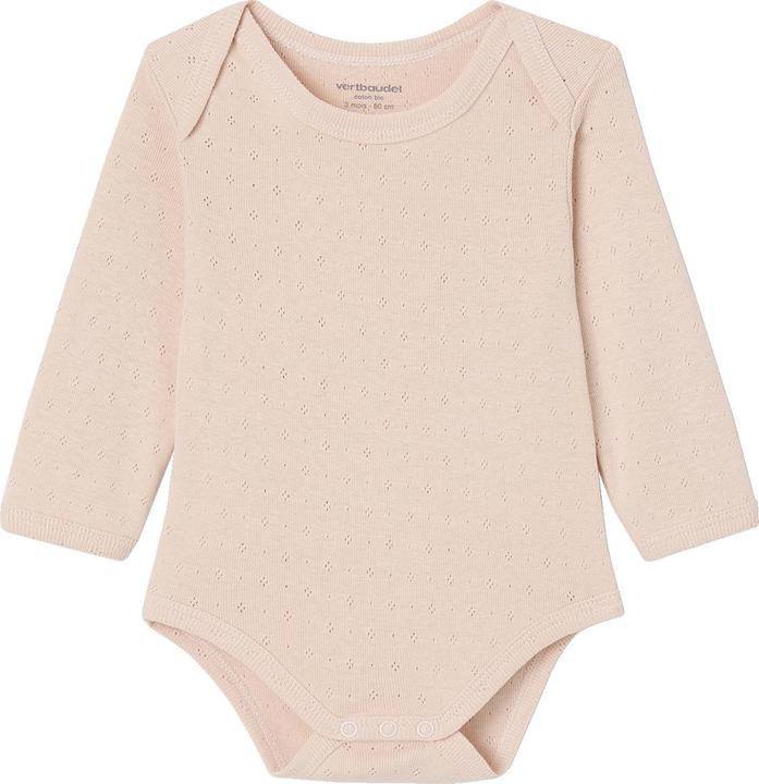 Produktbild Vertbaudet Bio-Kollektion: 2er-Pack Baby Langarmbodys mit zartem Lochmuster (74)