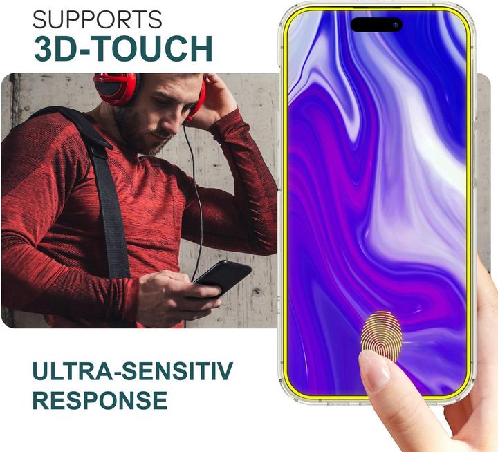 Produktbild Nalia 2x Schutzglas & 1x Schablone (2 Stück, Apple iPhone 15 Pro Max)