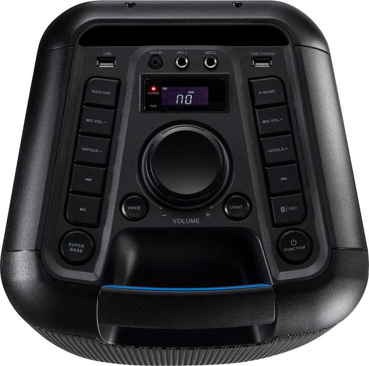 Image du produit Medion P61080 party sound system partyspeakers incl. microfoon, karaoke, oplaadbare batterij, Bluetooth, ec (4 h, Fonctionnement sur secteur)