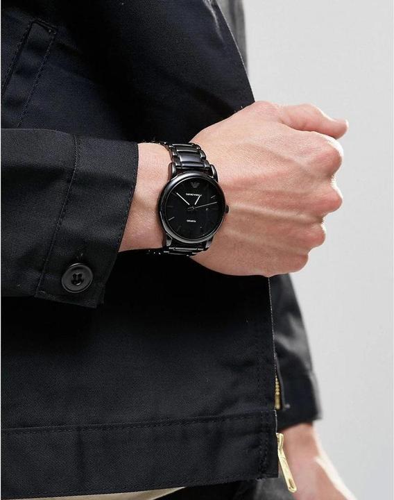 Produktbild Emporio Armani Luigi Chronograph aus schwarzem Edelstahl Herrenuhr (Chronograph)