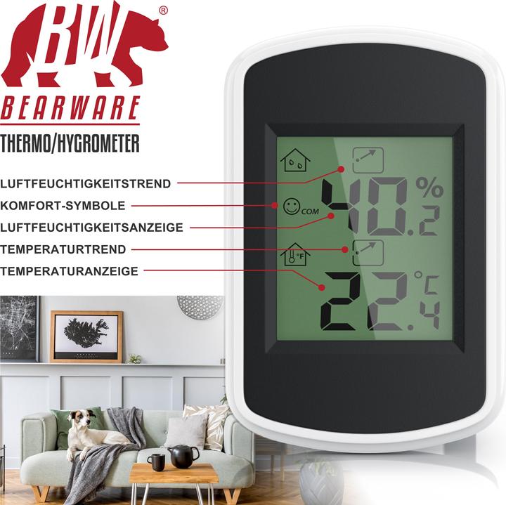 Actual product image Bearware Weather station, indoor weather station, thermometer hygrometer, temperature and humidity measuring