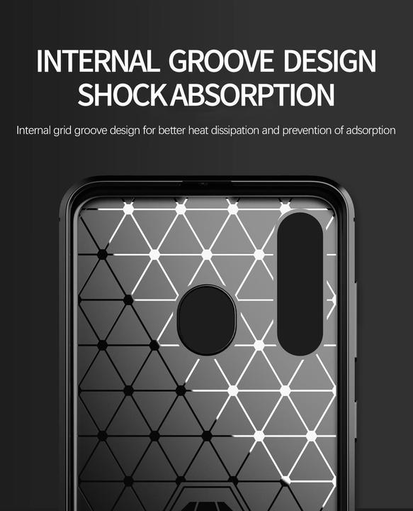 Actual product image Cadorabo TPU Ultra Slim carbon stainless steel Combi Cover (Samsung Galaxy A20s)