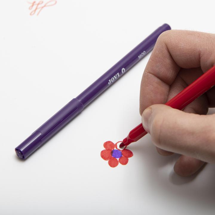 Actual product image Jovi Thin felt tip pens in round box (Multicoloured, 1 x)