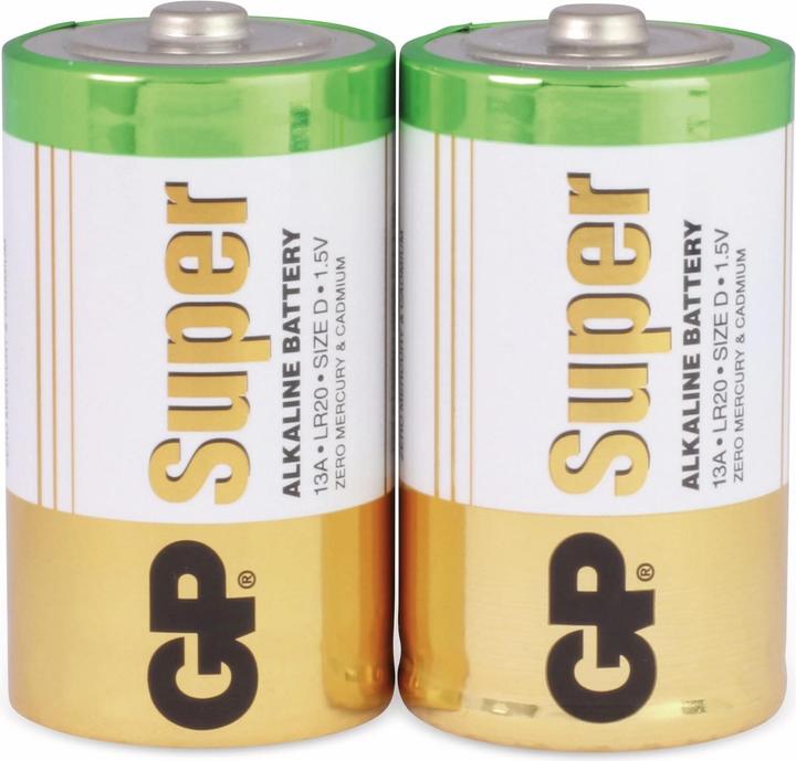 Produktbild GP Batteries Super (2 Stk., D, 1300 mAh)
