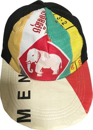Bekos Upcycling - Basecap aus recycelten Zementsäcke Elephant Patchwork (One Size)