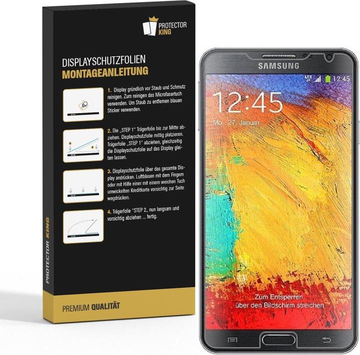 Actual product image Protectorking 3x Displayschutzfolie matt Anti-Reflex entspiegelt (3 Piece, Samsung Galaxy Note 3)