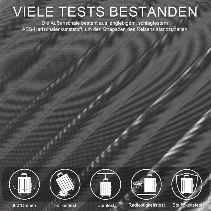 Produktbild Tan.Tomi 3-teiliges Hartschalenkoffer-Set (95 l, Handgepäck (bis 50l), M (50 - 90l), L (90 - 115l))
