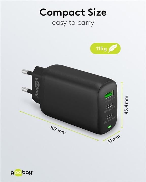 Actual product image Goobay Multiport quick charger (65 W)
