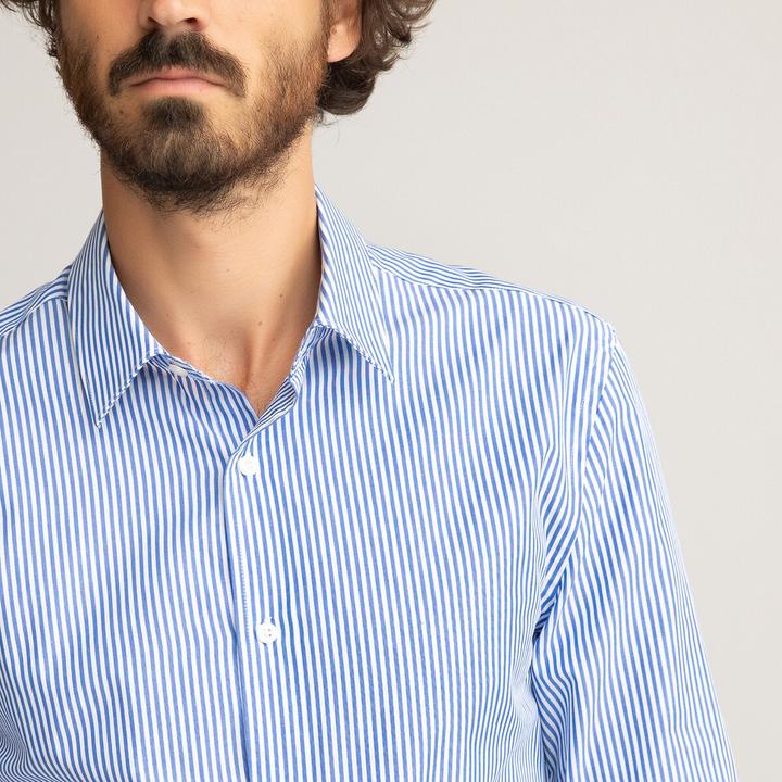 Image du produit La Redoute Collections Chemise à rayures avec col français (3XL)