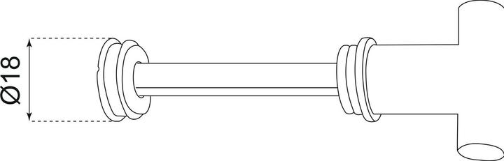 Actual product image Halcö Door fitting Imst | on plate WC 90 | black passivated (Door handle)