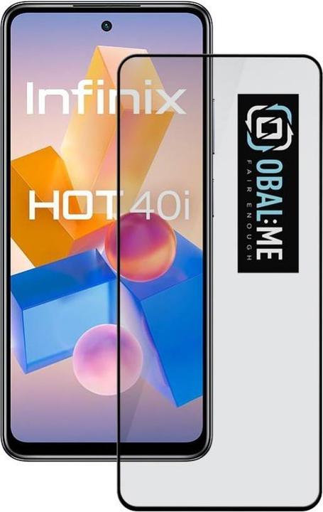 Produktbild - OBAL:ME 5D Glass Screen Protector for Infinix Hot 40i Black (1 Stück, Infinix Hot 40i)