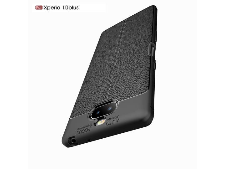 Actual product image Screenguard Sony Xperia 10 Plus Case Leather Design TPU Cover (Sony Xperia 10 Plus)