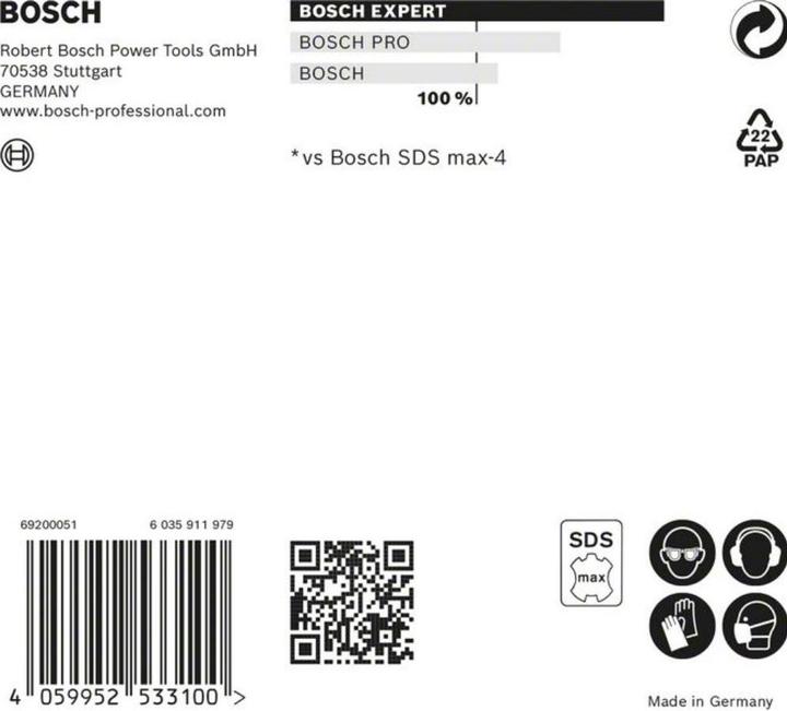 Image du produit Bosch Professional Zubehör Foret marteau Expert SDS max-8X, 22 x 800 x 920 mm (4-22 millimètres)