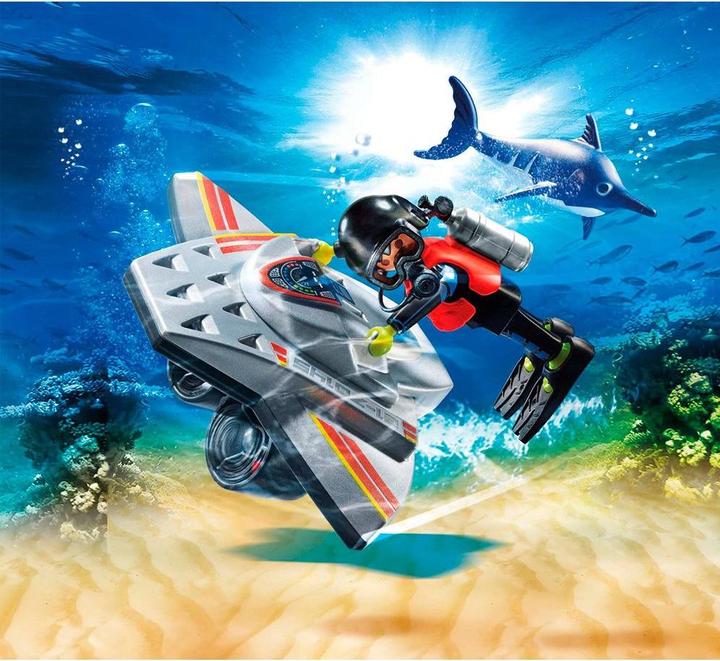 Actual product image Playmobil 70145 Diving scooter in the rescue mission (70145, Playmobil City Life)