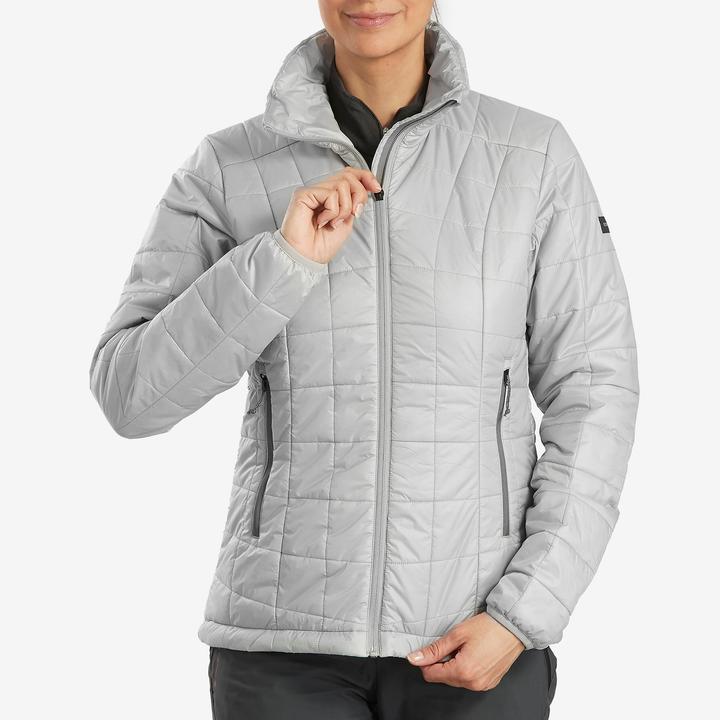 Actual product image Forclaz Padded jacket mountain trekking MT100 comfort down to -5 °C ladies grey (S)