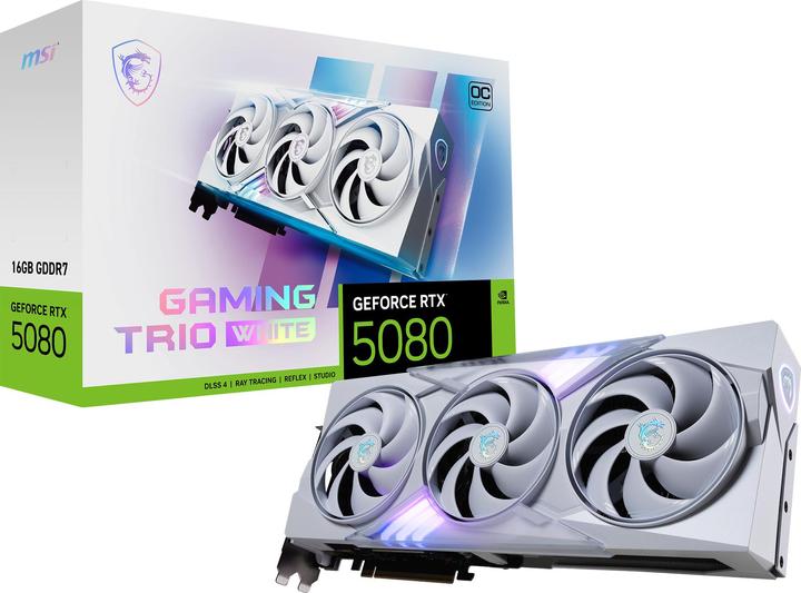 Produktbild MSI GeForce RTX 5080 GAMING TRIO OC WHITE (16 GB)