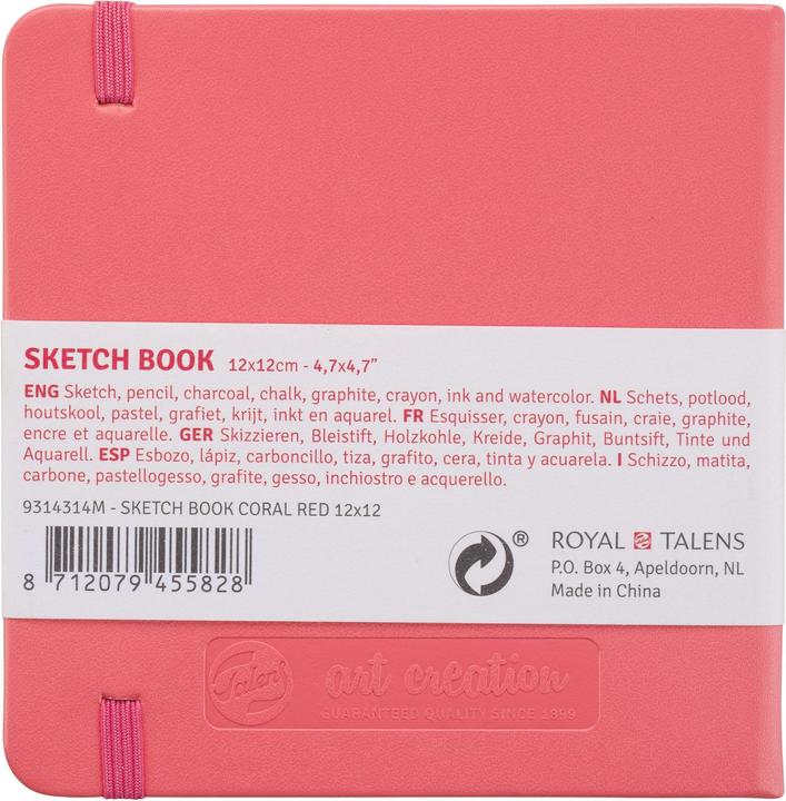 Image du produit Talens Cahier de coloriage 12 x 12 cm rouge corail (12 x 12 cm)