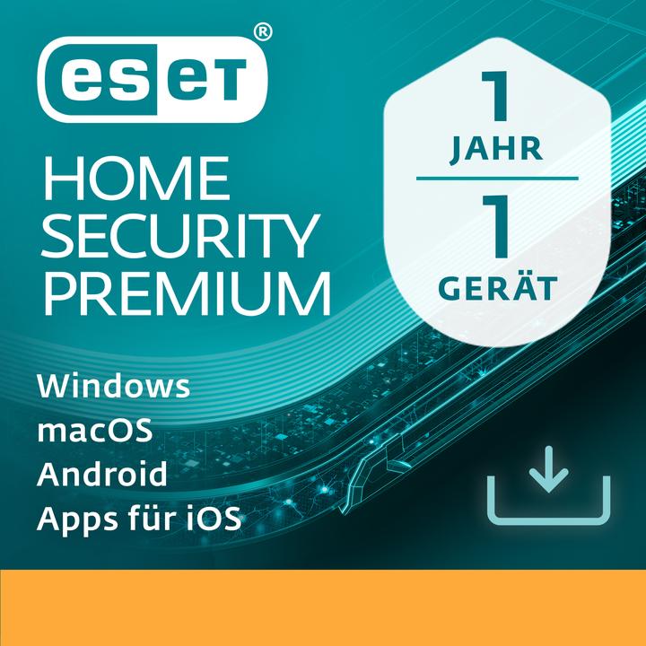 Immagine prodotto ESET Home Security Premium 1U 1Y Download Code (1 Utente, 1 Dispositivi/Utenti, 12 mesi)