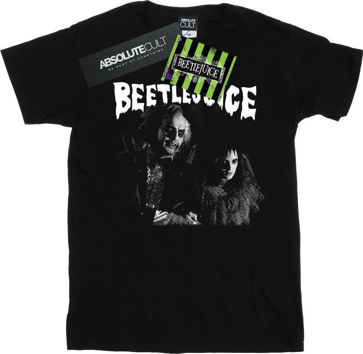Beetlejuice Monochrome Paar Baumwolle Boyfriend TShirt