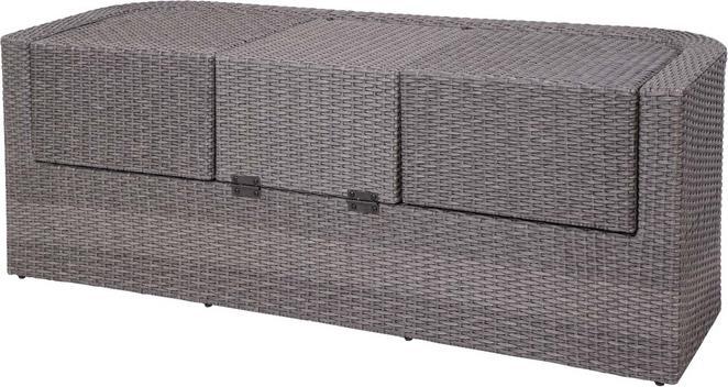 Actual product image Swisshandel24 3in1 Set, Garden/Lounge Set Sun Island, Spun Poly Semi-Round Poly Rattan - Grey, Cushions anthr