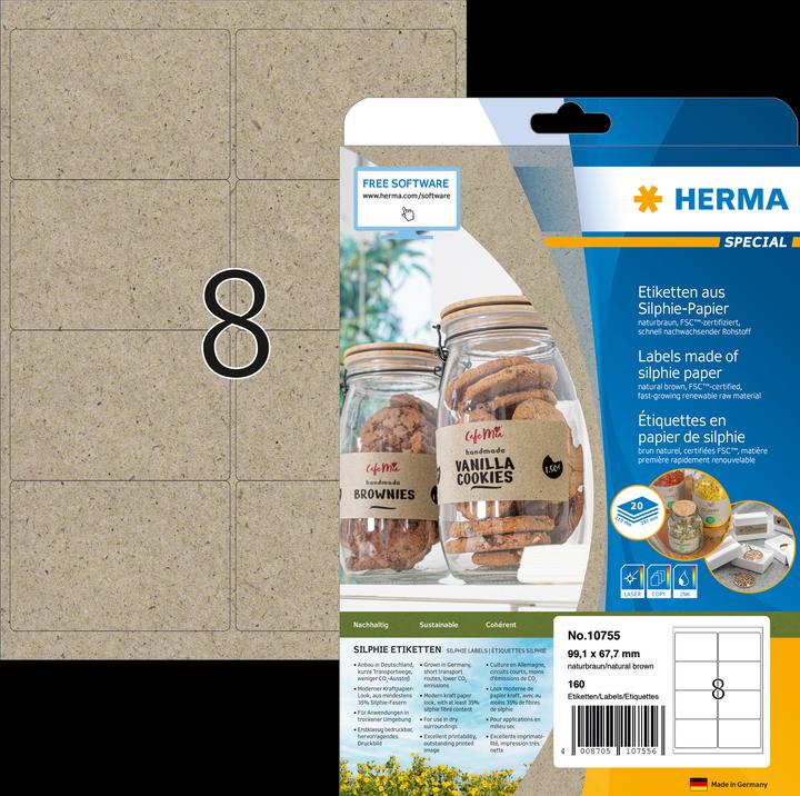 Immagine prodotto HERMA Etichette in carta di erba A4
