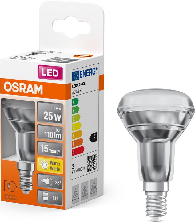 Produktbild Osram Star R50 (E14, 1.50 W, 110 lm, 1 x, F)