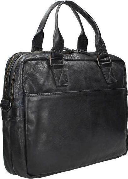 Bear Rock Design Leandro Leren Laptoptas - 15 inch - Zwart (15")